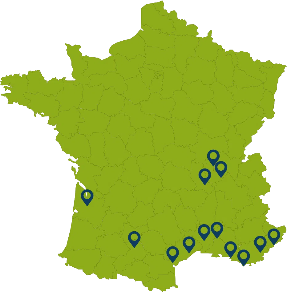 Carte de France Agences