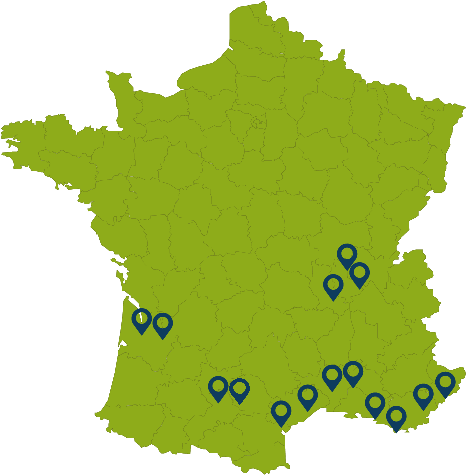 Carte de France Agences