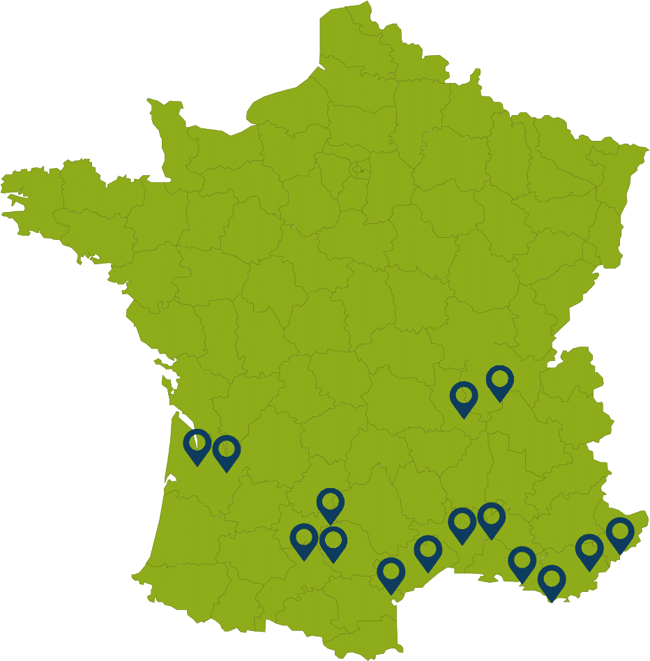 Carte de France Agences